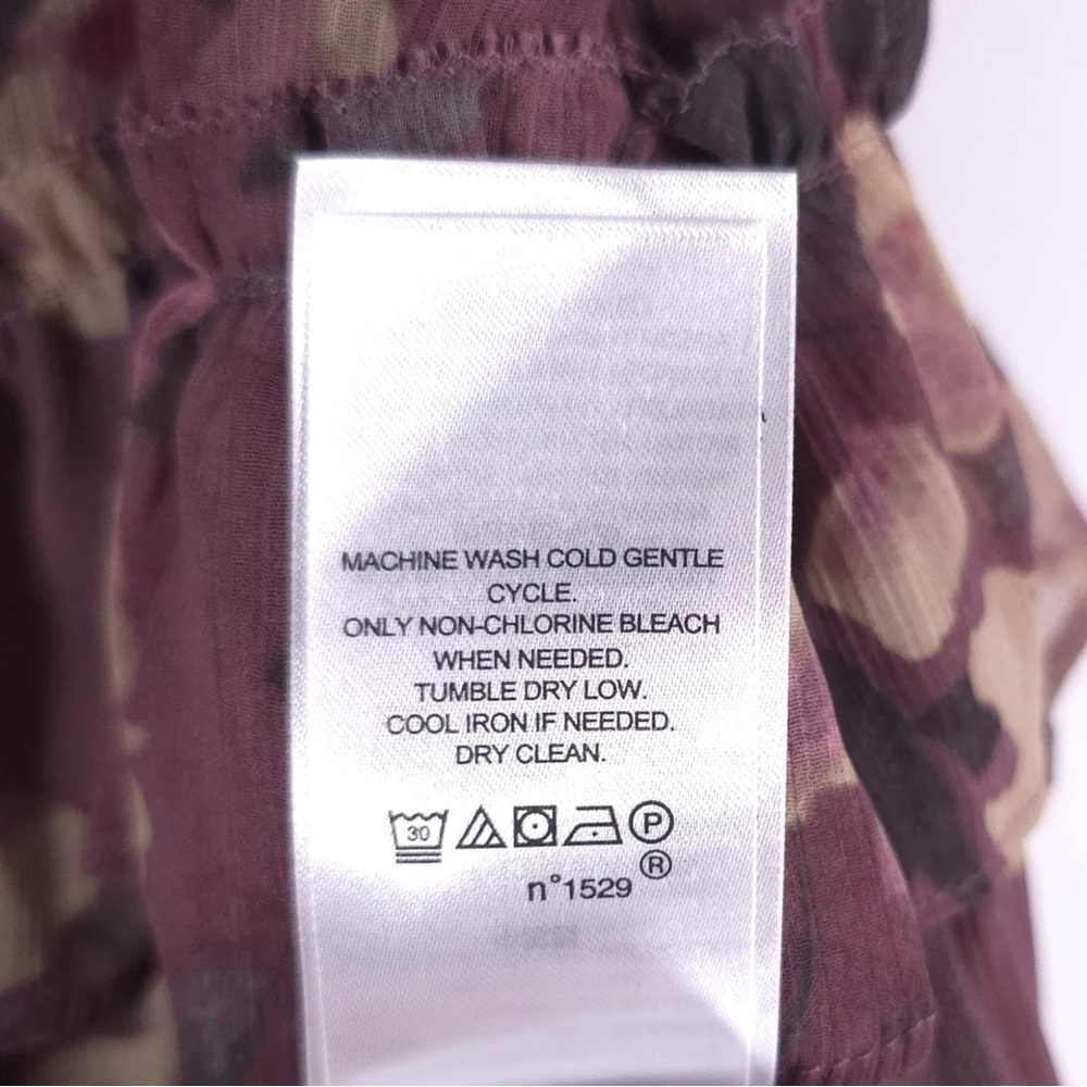 NWT LAUREN RALPH LAUREN Floral Crinkle Georgette Miniskirt Purple Multi Size 8 - Picture 15 of 16